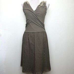 Velvet by graham and Spencer taupe cotton dress s
